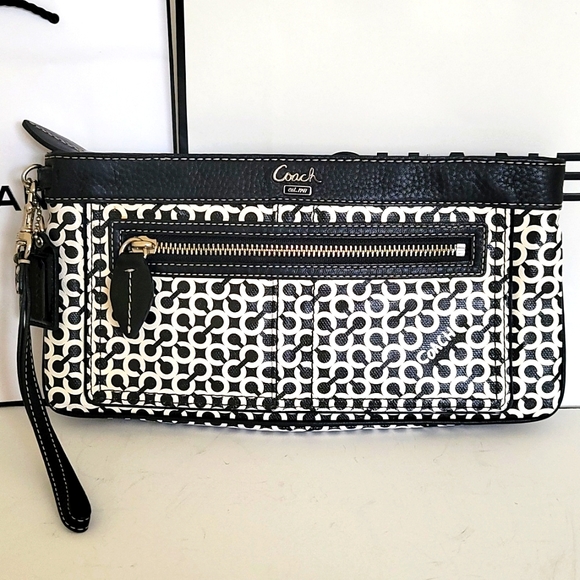 Coach Handbags - Rare! Coach Limited Edition Monogram C Clutch Wristlet Leather Canvas